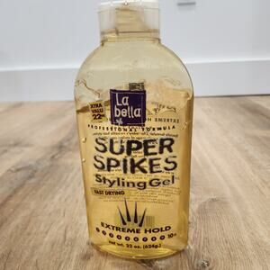 La Bella Super Spikes Styling Gel Fast Drying Extreme Hold 22 Oz *See Photos*
